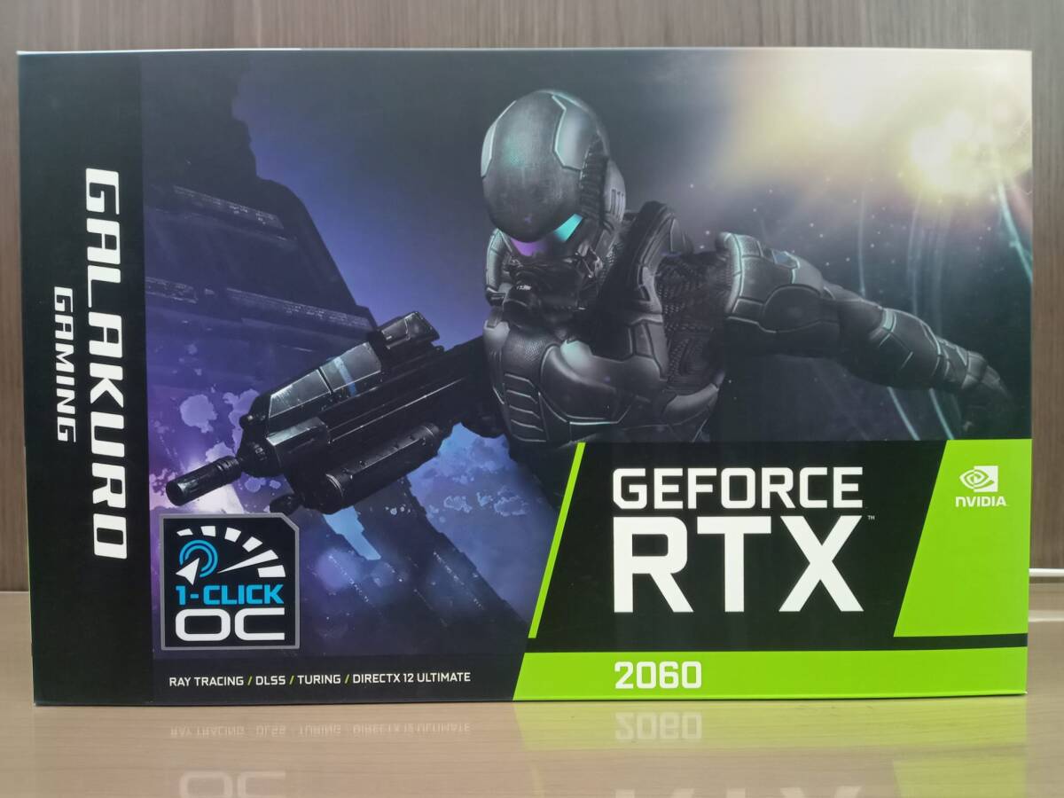 【中古品・箱あり】玄人志向 RTX2060 6GB GALAKURO GAMING【グラフィックボード】_画像1