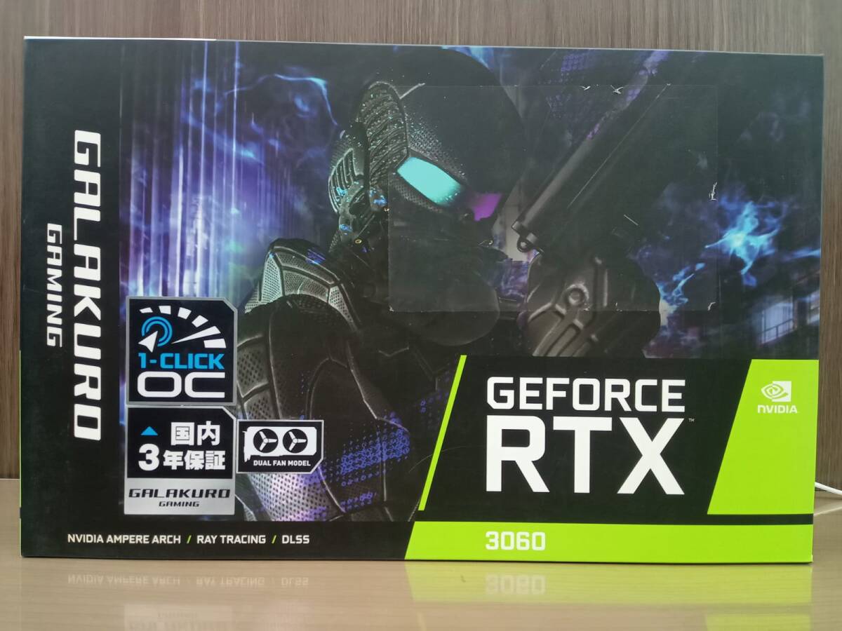 【中古品】玄人志向 RTX3060 12GB GALAKURO GAMING【箱あり・グラフィックボード】_画像1