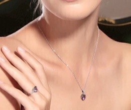 [Premio Fortuna] amethyst pendant top many surface cut 7 millimeter ×7 millimeter body 16 millimeter 316118*