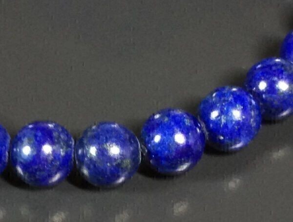 [Premio Fortuna] lapis lazuli bracele 6 millimeter .[... possible .. lapis lazuli bracele inside diameter 15.5 god .. blue 50160##