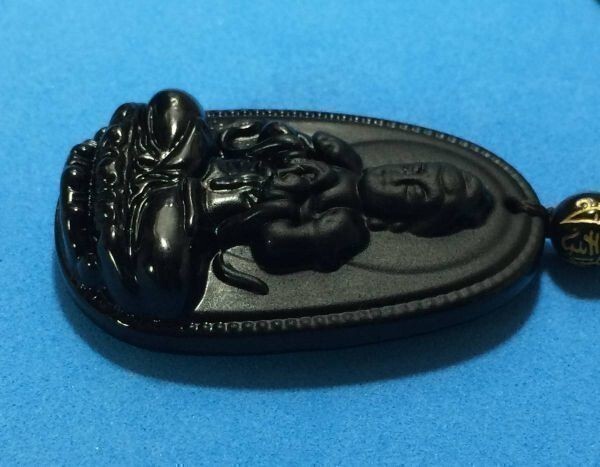 [Premio Fortuna] large day ... black . stone pendant almighty -. . sama black . stone Power Stone 5 centimeter ×3 centimeter 202078##