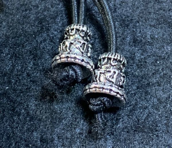 [Premio Fortuna] black . stone . silver. six character genuine .( Mantra ) bracele 12 millimeter . all .. six character genuine . stamp 306119##