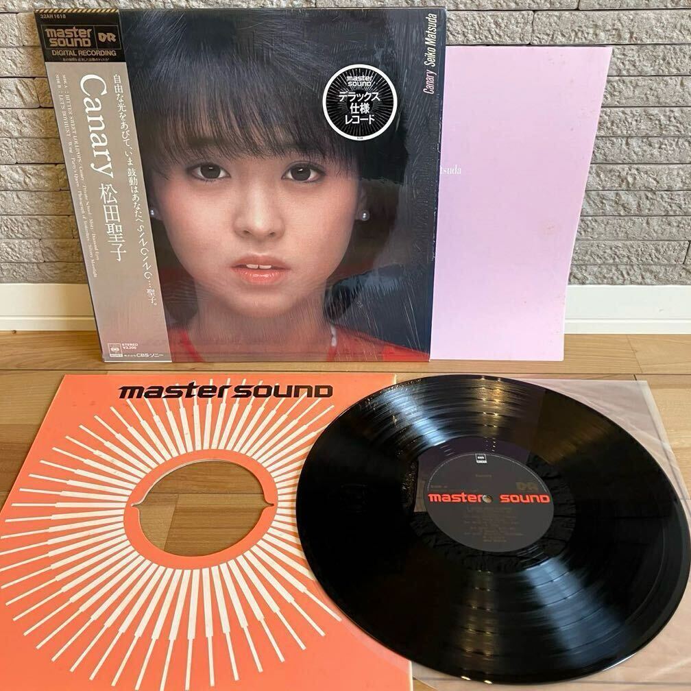 高音質 MASTER SOUND◆帯・シュリンク付 LP◆松田聖子「CANARY」◆1983 年 32AH1618 ◆和モノ 松本隆 松任谷正隆 林哲司 アイドル CITY POP_画像1