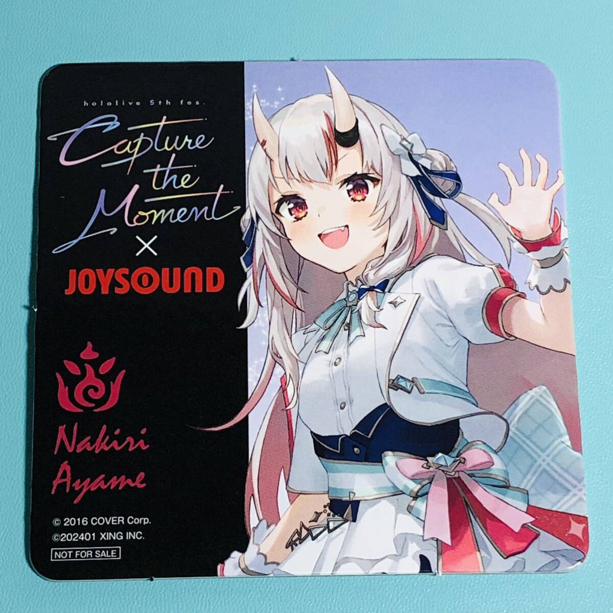 ホロライブ 百鬼あやめ JOYSOUND コラボコースター Vtuber ジョイサウンド_画像1