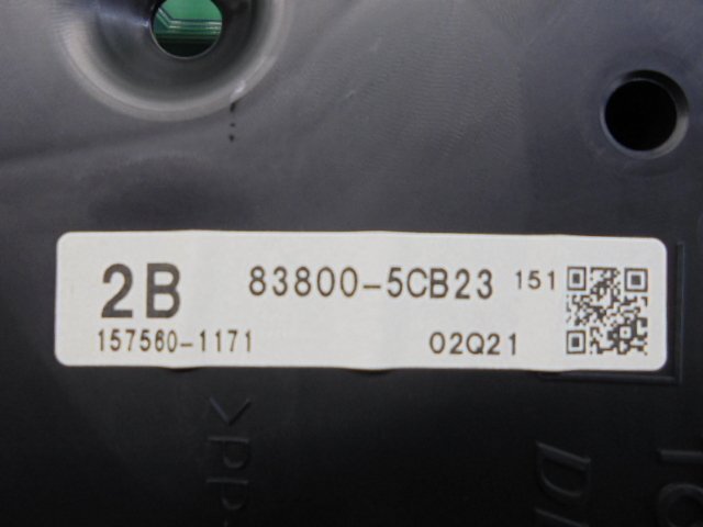 1EB2601DH2 ) トヨタ ヴィッツ KSP130 純正スピードメーターパネル　デンソー83800-5CB23　走行距離69,202km_画像2