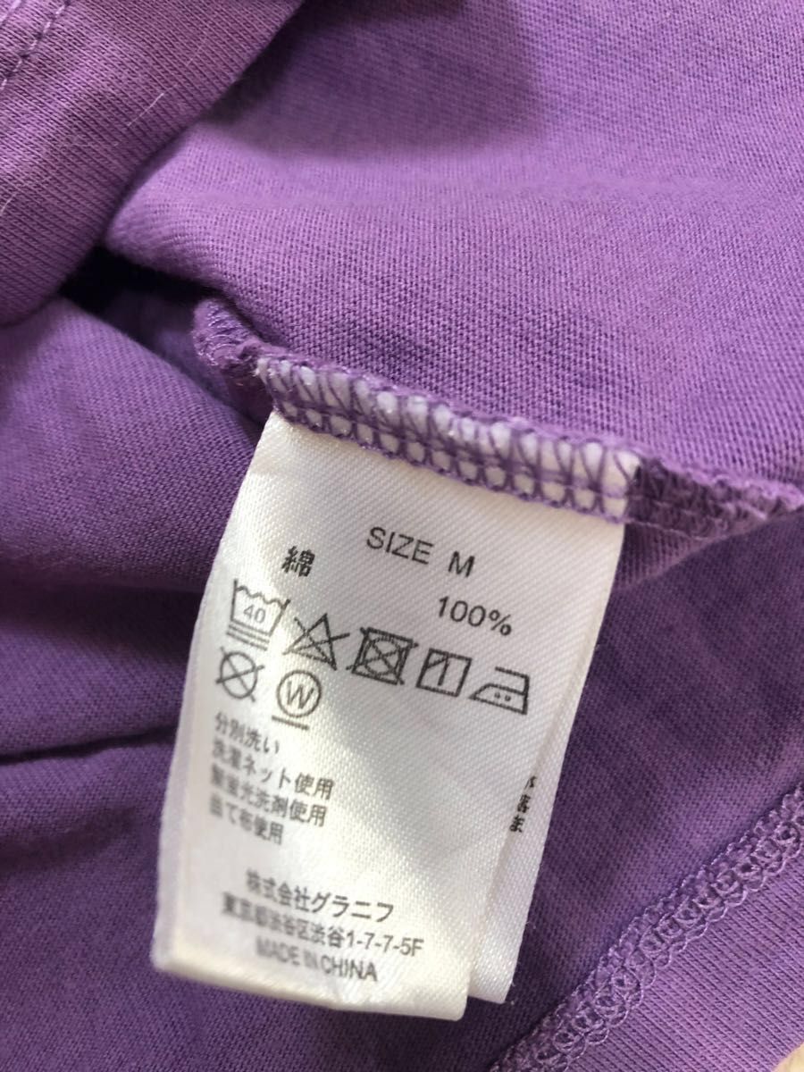 グラニフgraniphタイガーTシャツ半袖M紫