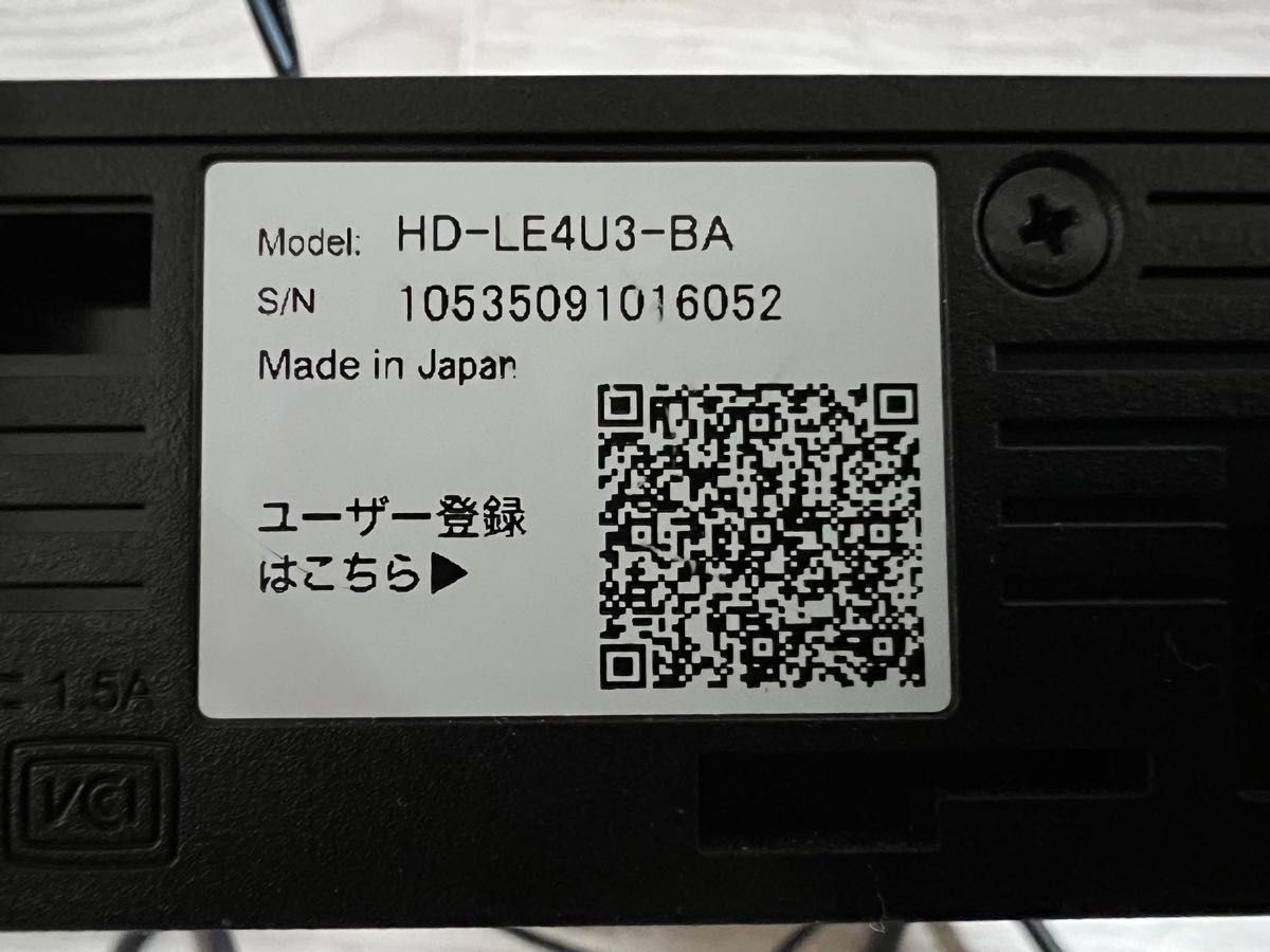 BUFFALO 外付けHDD HD-LE4U3-BA ブラック 4TB