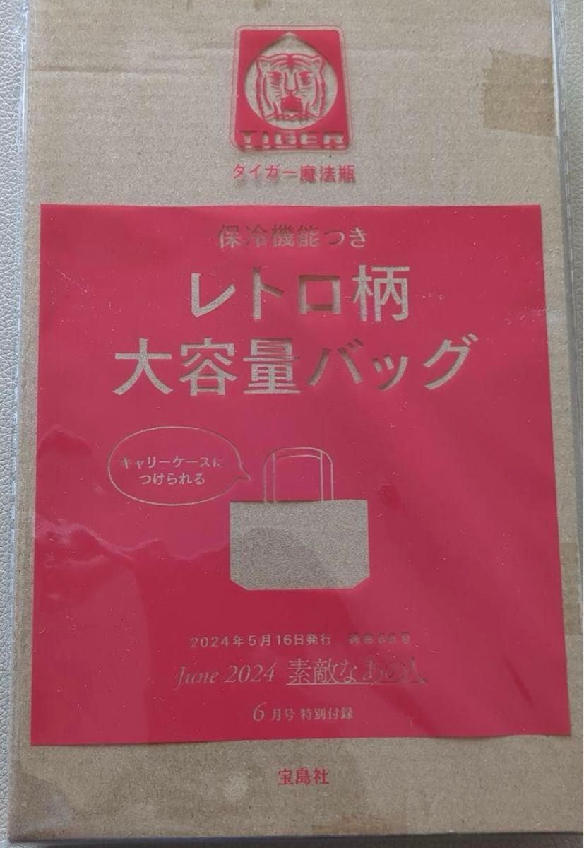 素敵なあの人　付録　タイガー魔法瓶コラボ 保冷機能つき大容量バッグ