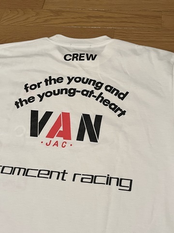 ヴァン ジャケット バン ヂャケット VAN JAC ケント KENT 半袖Tシャツ LL XL 白 ホワイト 定番 アーチロゴ ワッペン レーシングチームの画像2