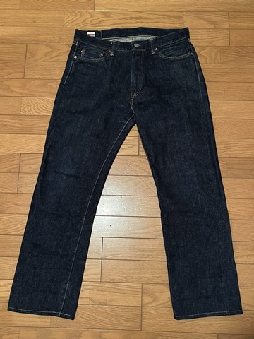 桃太郎ジーンズ MOMOTARO JEANS デニムパンツ 32 濃紺 ワンウォッシュ 無地 児島 ＫOJIMA 赤耳 出陣 銅丹 XXタイプ ジーパン 201 2011の画像2