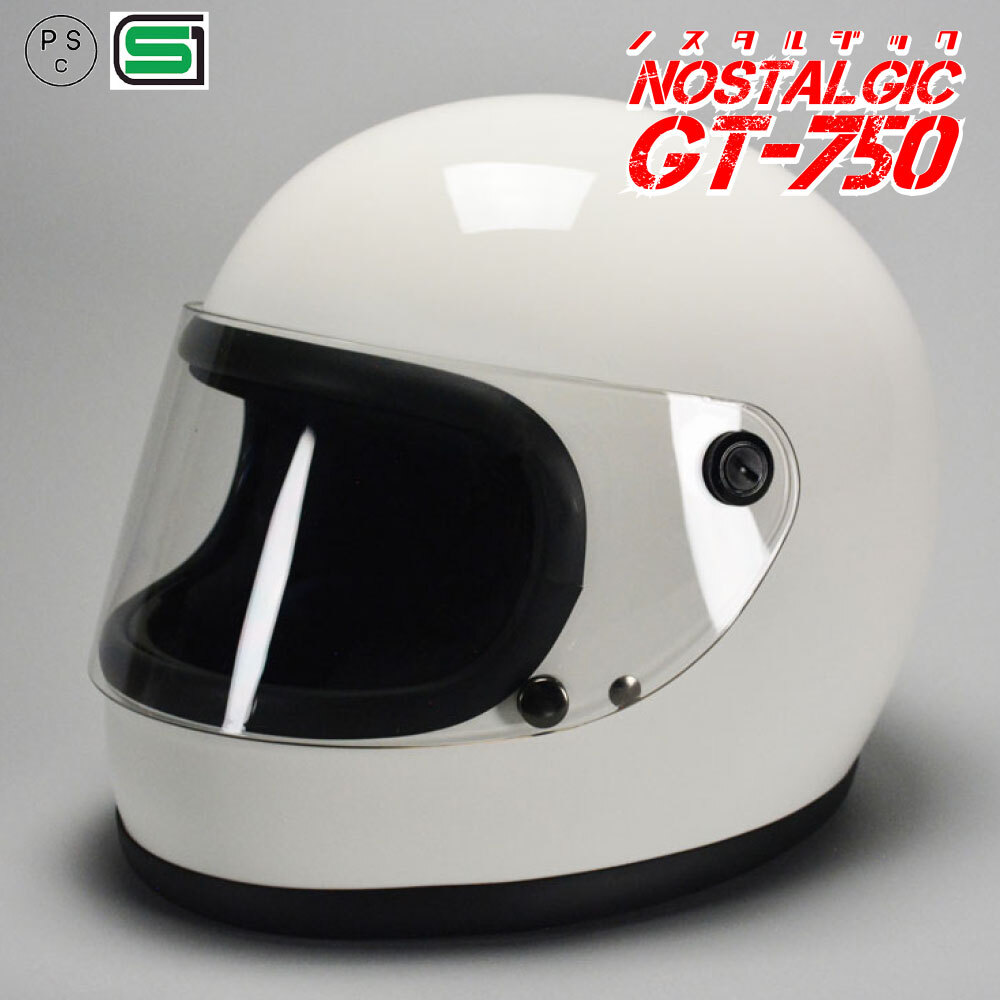 GT750 ヘルメット 族ヘル ホワイト ノスタルジック GT-750 今だけ！！送料無料！！_画像1