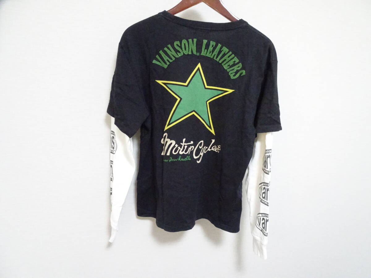 ★彡バンソンvanson★彡メンズM 長袖Tシャツ 重ね着テイスト☆彡_画像2