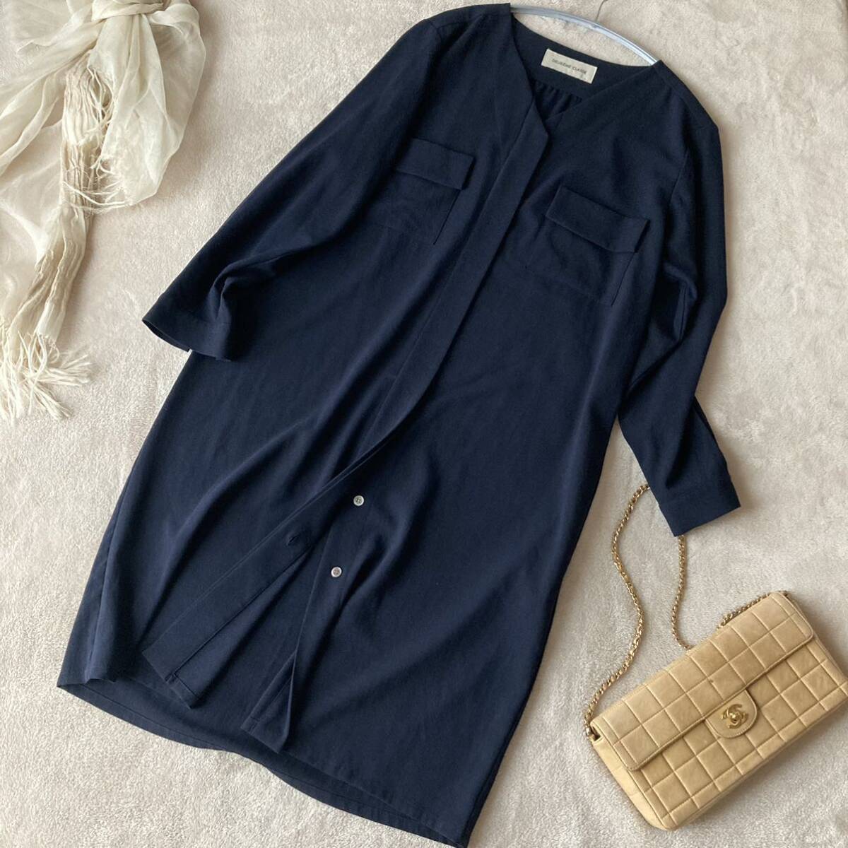  Deuxieme Classe *... feeling stretch georgette jersey - no color shirt One-piece * dark navy 