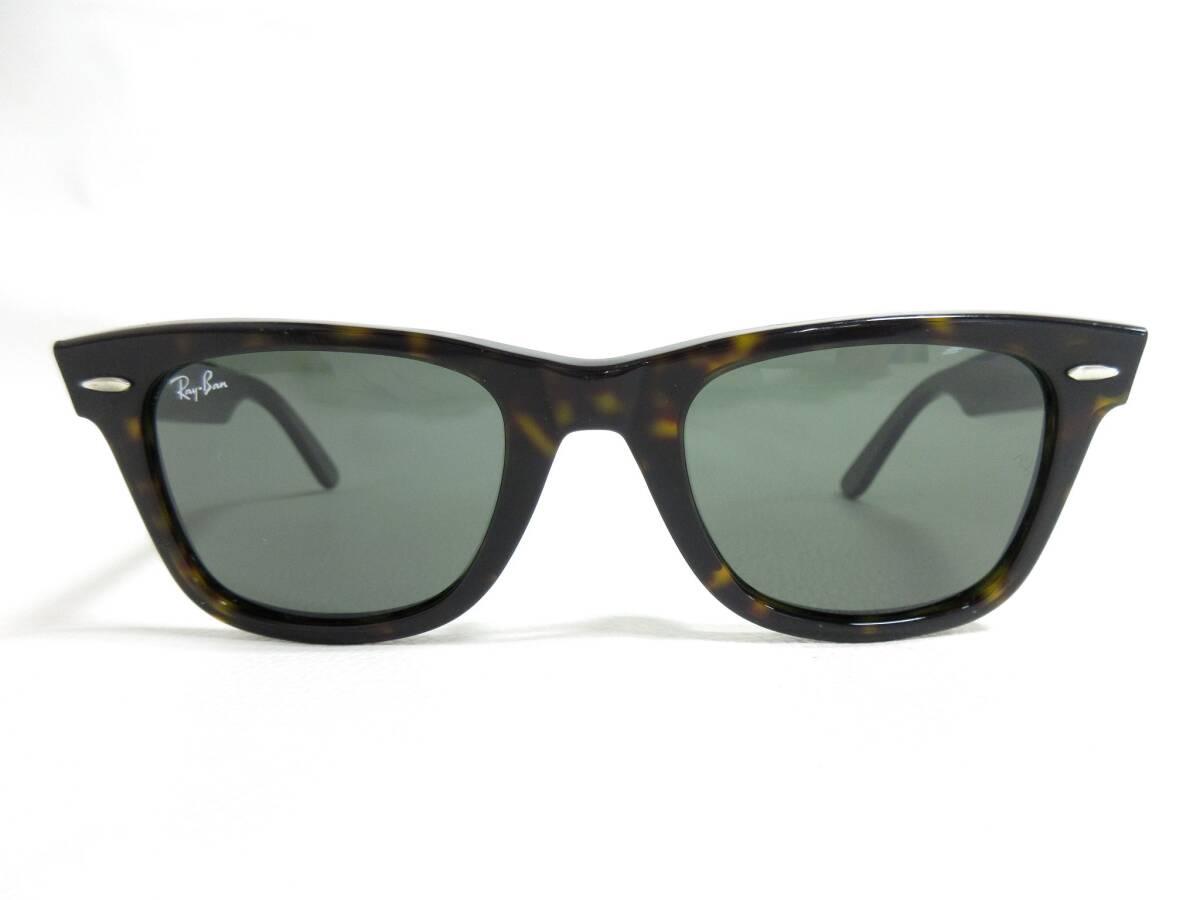 13020◆Ray-Ban レイバン WAYFARER ウェイファーラー RB2140-A 902 50□22 140 MADE IN ITALY 中古 USED_画像1