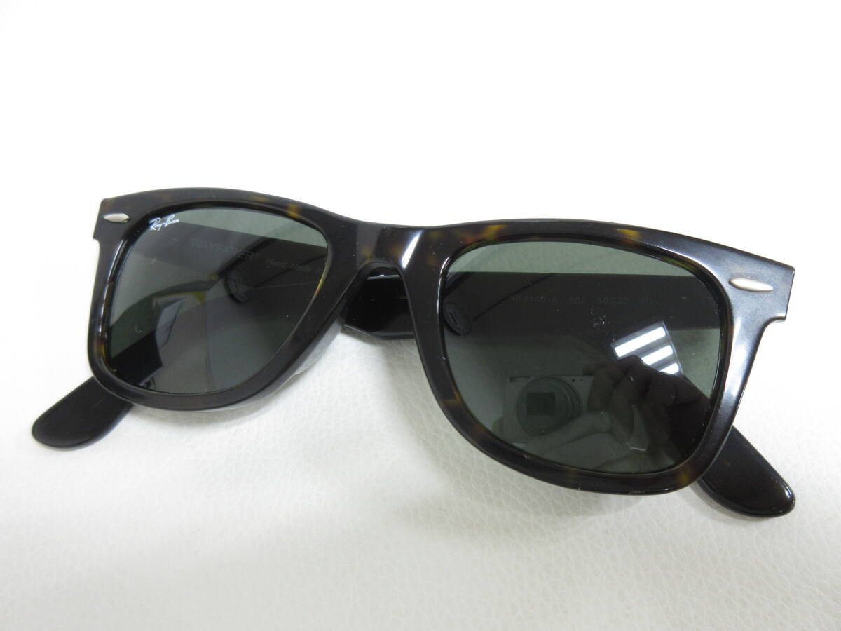 13020◆Ray-Ban レイバン WAYFARER ウェイファーラー RB2140-A 902 50□22 140 MADE IN ITALY 中古 USED_画像8