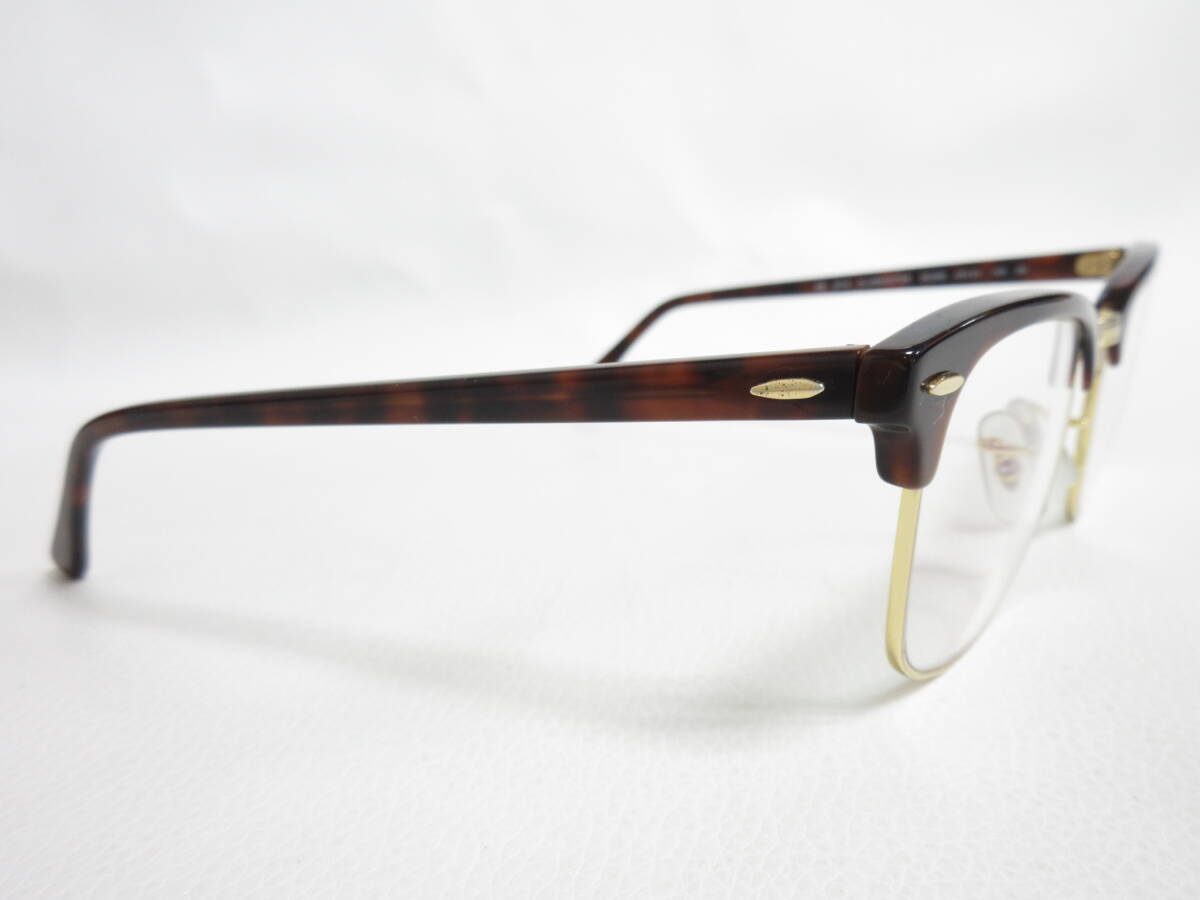 13047◆Ray-Ban レイバン CLUBMASTER クラブマスター RB3016 W0365 49□21 140 クリアーレンズ メガネ/眼鏡 中古 USED_画像3