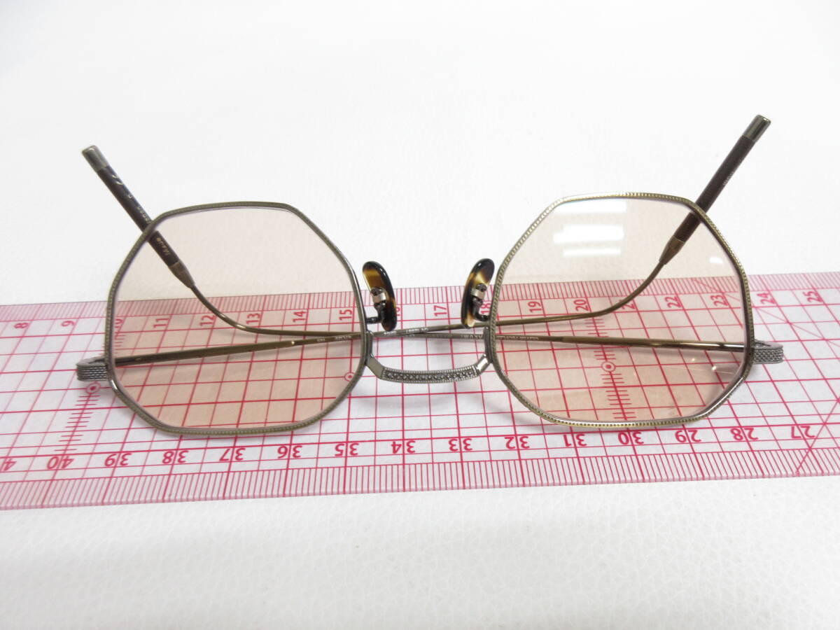 13062◆OLIVER PEOPLES オリバーピープルズ TAKUMI 匠 OV1299T 5284 TK-5 47□22 145 メガネ/眼鏡 MADE IN JAPAN 中古 USED_画像9