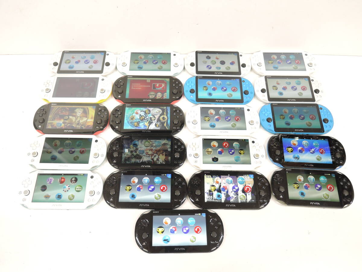 SONY PS Vita Wi-Fiモデル PCH-2000 まとめ21台 簡易動作確認 SONY PS Vita Wi-Fiモデル PCH-2000 まとめ21台 簡易動作確認