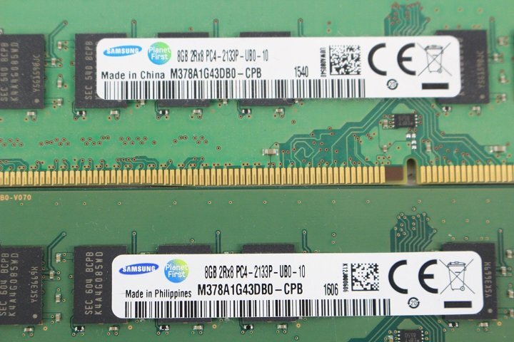 SAMSUNG M378A1G43DB0-CPB PC4-2133P 8GB×2枚セット 16GB メモリ☆の画像2