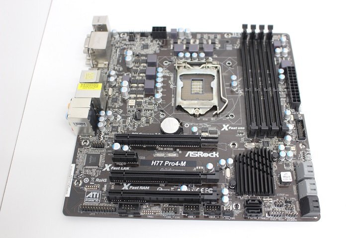 ASRock H77Pro4-M LGA1155 MicroATX マザーボード☆_画像3