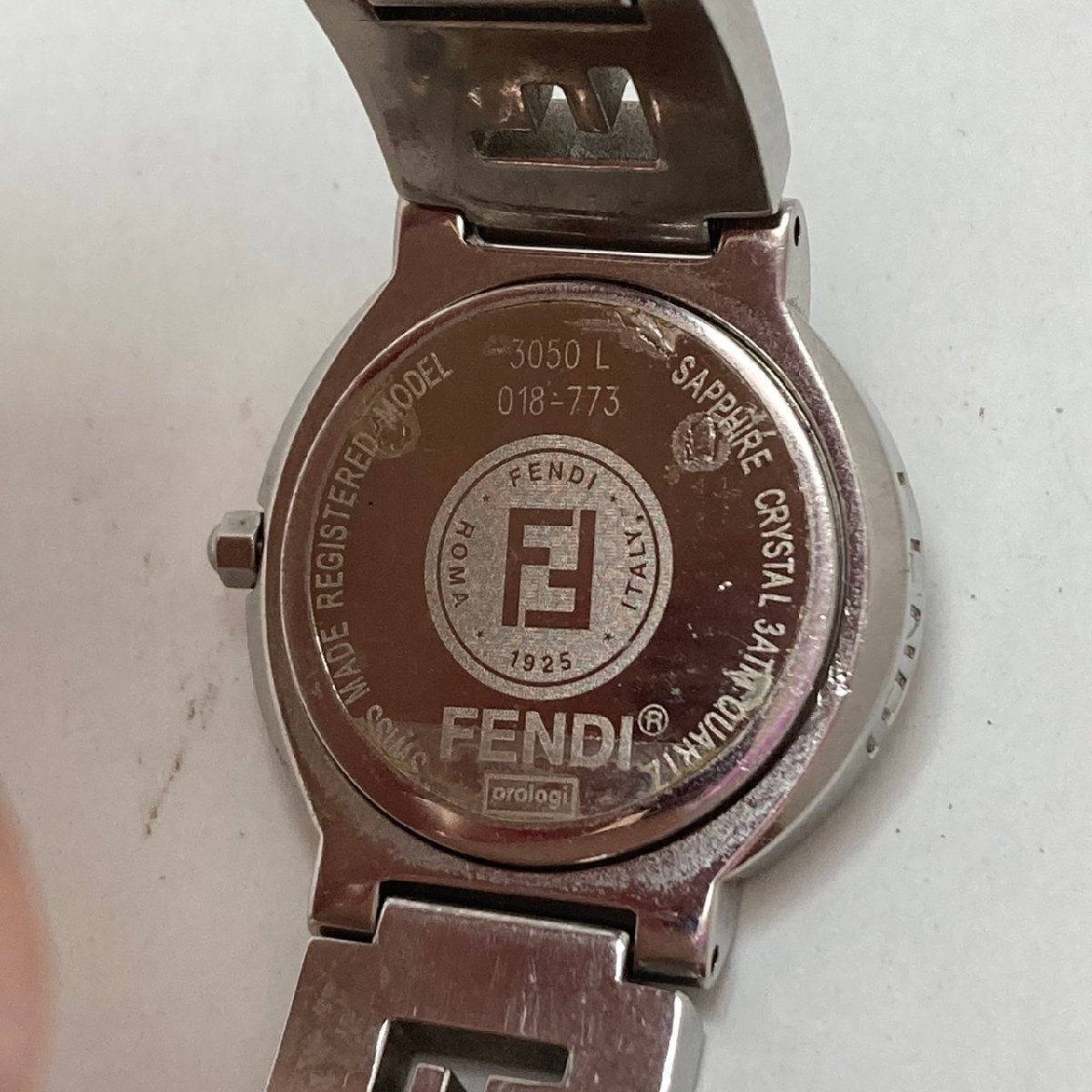 ジャンク※FENDI　フェンディ 3050L ピンク クオーツ レディース 腕時計　MB　YN　ABA2_画像6