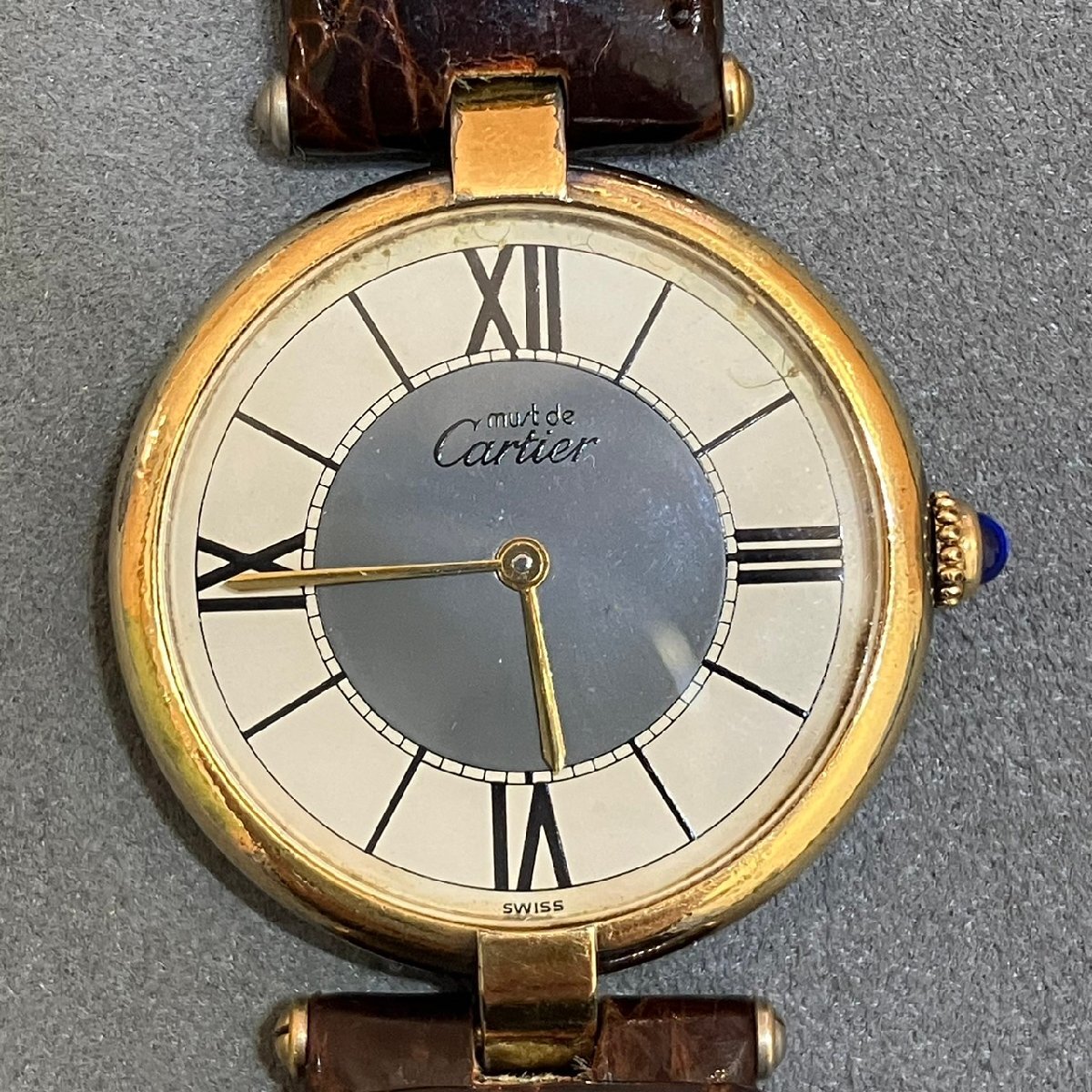 稼働品 Cartier カルティエ 腕時計 590003 マスト ヴァンドーム ヴェルメイユ 925 クォーツ QZ AM ABA1_画像1