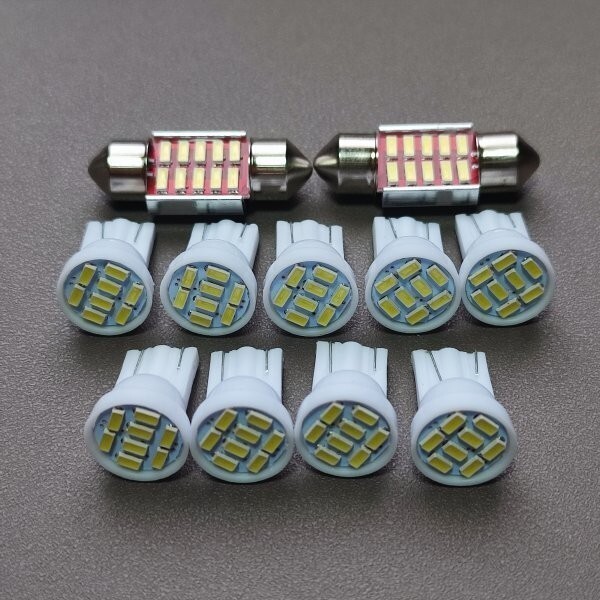 爆光！エリシオン RR1・2・3・4 純正球交換用 LED ルームランプ バルブ11個セット 室内灯 車内照明 読書灯 ウェッジ球 ホンダ /8/t31_画像1