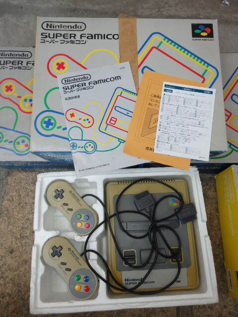 SFC Super Famicom корпус 5 шт. совместно комплект коробка инструкция есть работоспособность не проверялась Super Famicom SHVC-002 nintendo G8080