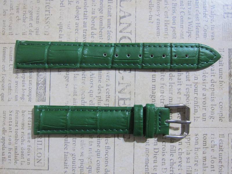 幅１７mm 色 緑 腕時計ベルト 『上級』_画像1