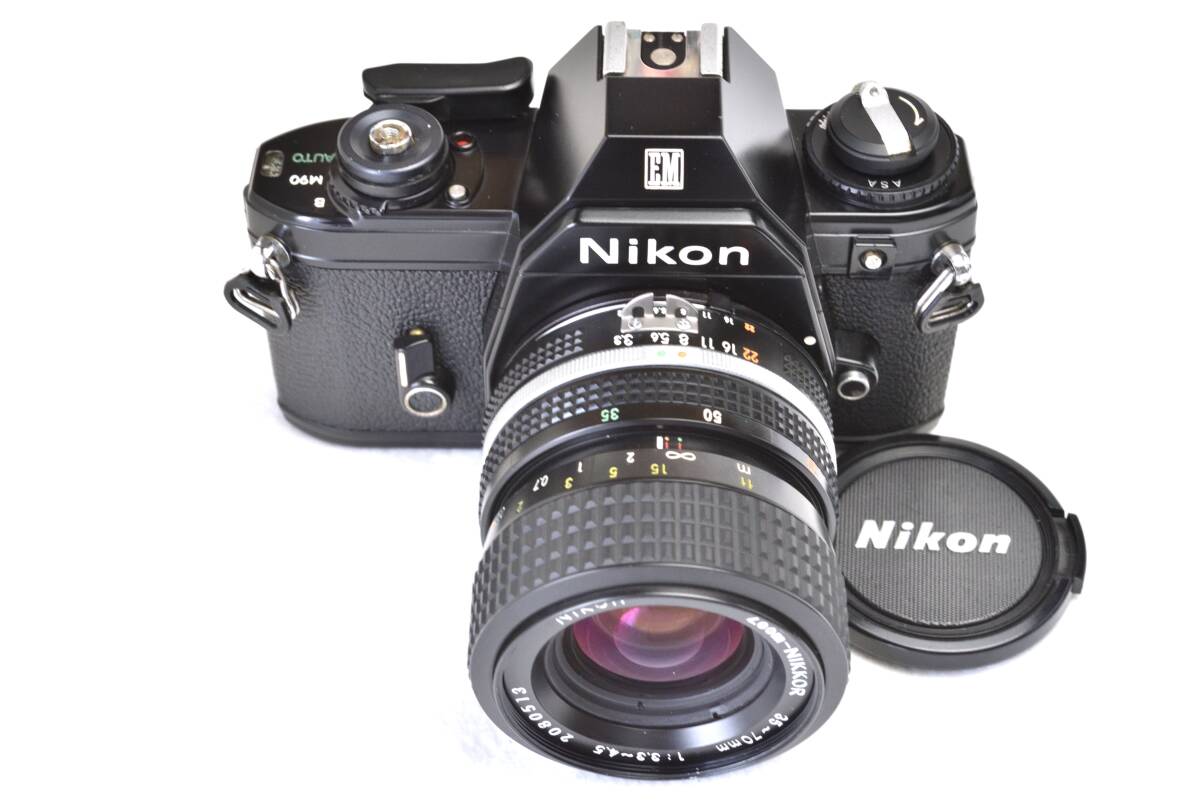 【きれいな動作品】Nikon ニコンEM 軽量標準ズームレンズセット 清掃・整備・モルト交換済　電池付きでそのまま使える動作良好品_画像3