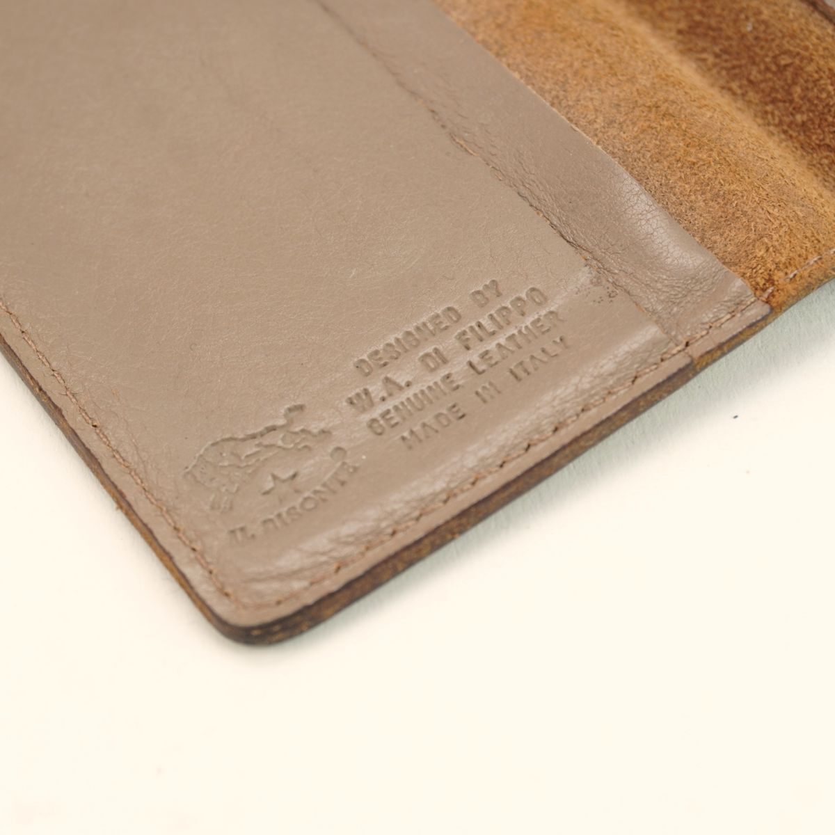 IL BISONTE Il Bisonte pass case ticket holder brand Logo leather Brown @KG50