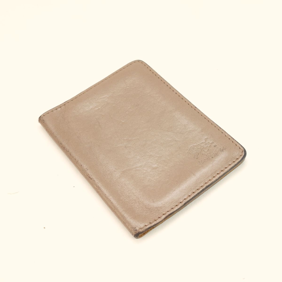 IL BISONTE Il Bisonte pass case ticket holder brand Logo leather Brown @KG50