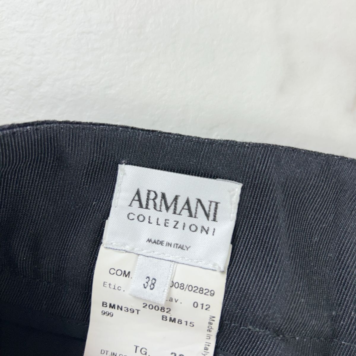  прекрасный товар ARMANI COLLEZIONI Armani велюр колени длина узкая юбка подкладка есть женский низ чёрный черный размер 38*PC205