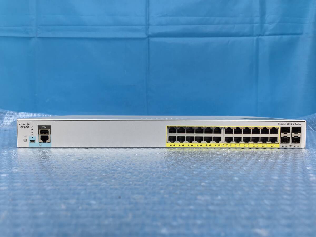 [CK21306] CISCO Catalyst 2960-L Series WS-C2960L-24PS-LL V01 イーサネットポート 動作保証_画像1