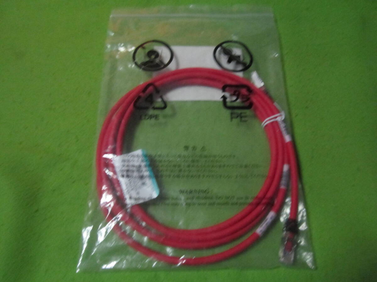 未使用　パンドウイットコーポレーション シールド LANケーブル Cat6A プロ仕様 3m 赤 STP6X3MRD_画像1