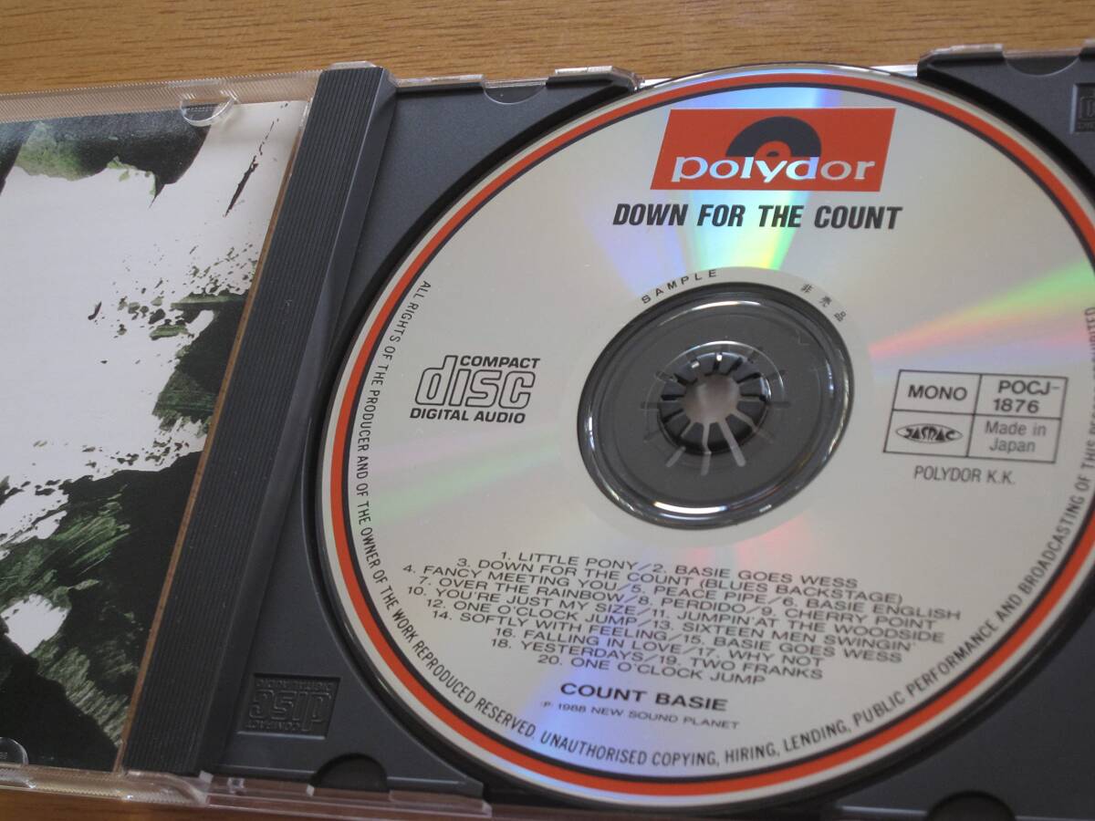 jamaica1563 中古JAZZ CD-良い COUNT BASIE / DOWN FOR THE COUNT カウントベイシー ブルースバックステージ 4988005070081 国内盤_画像2