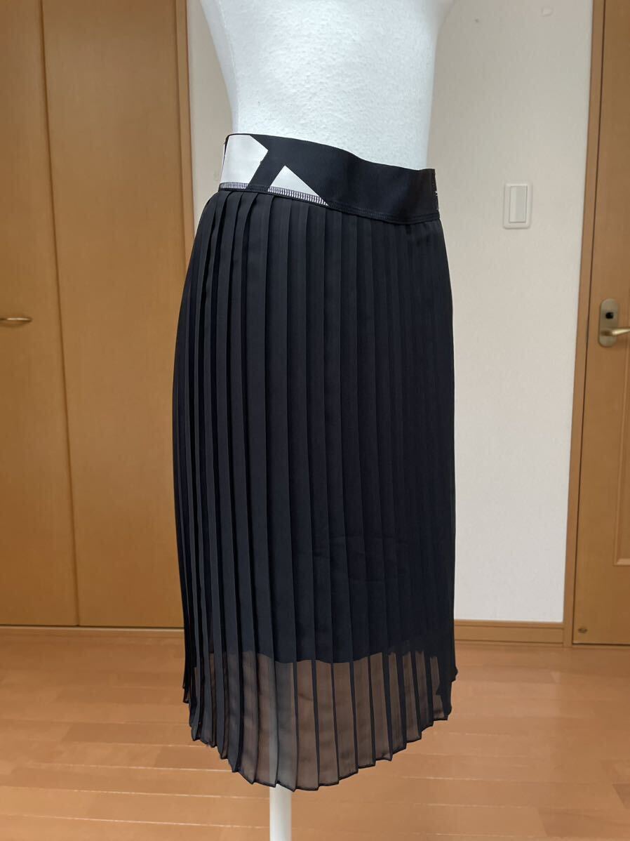 8490円+税アディダス ロゴ プリーツ スカート Ｌ美中古adidas LOGO PLEATED SKIRT ブラック/黒_画像5