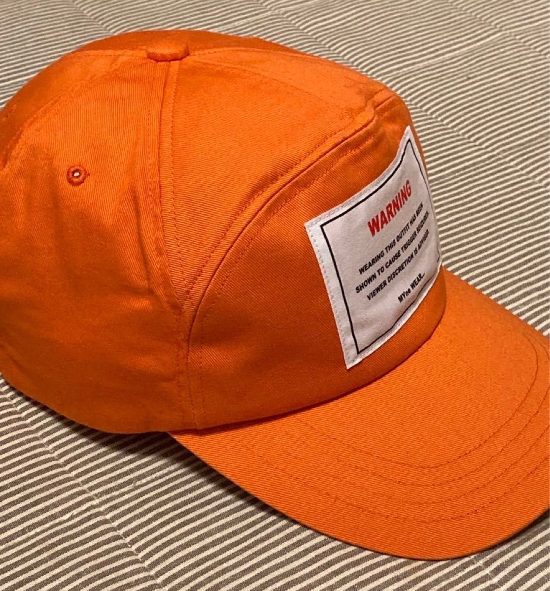 MYne マイン / WARNING cap ロゴキャップ / G04AC201 オレンジ系