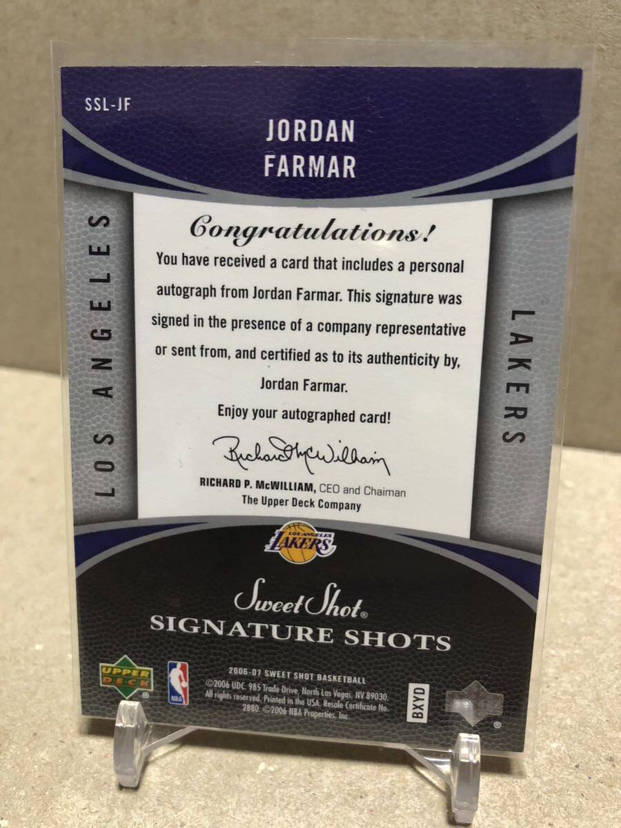 NBA UD Jordan Farmar Autograph Card_画像2