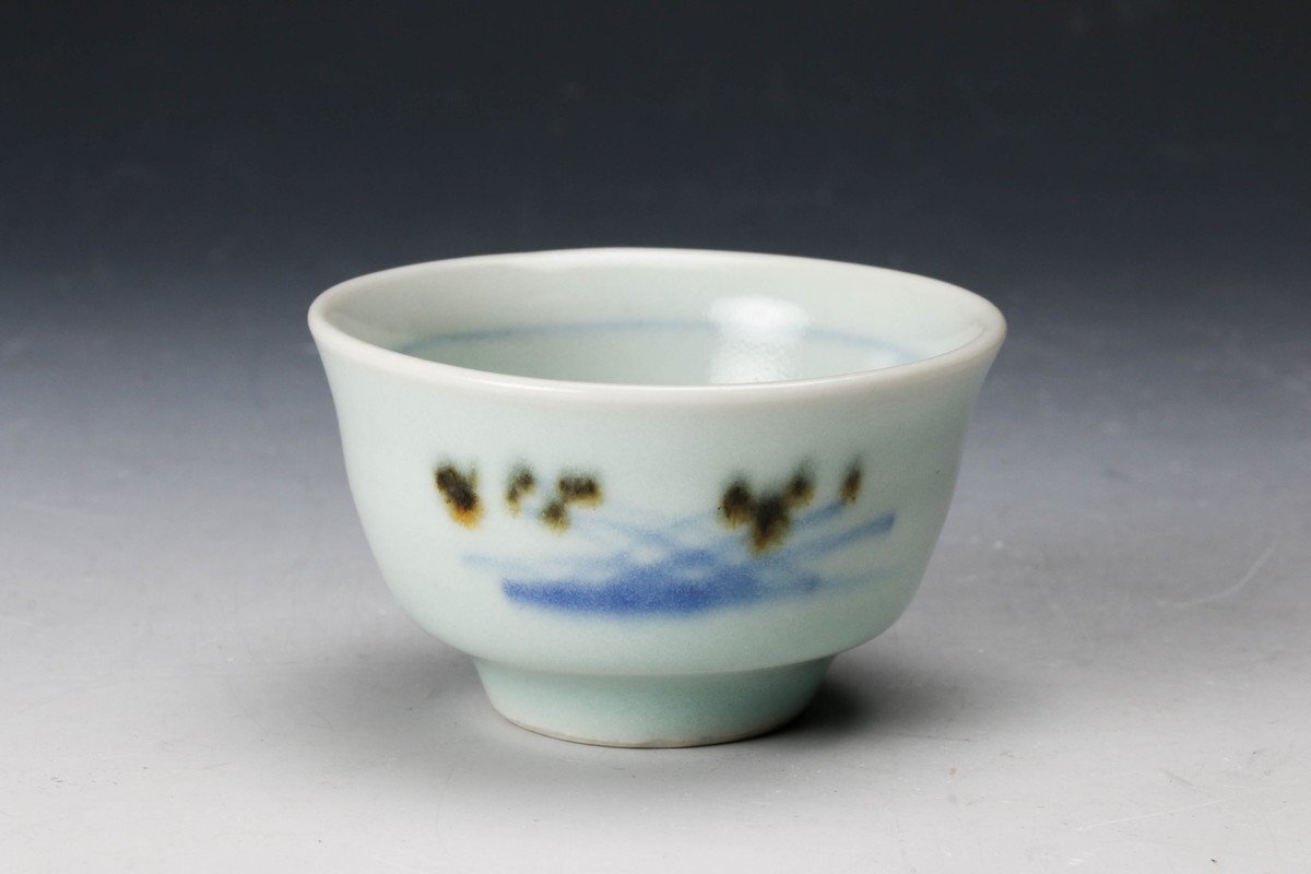 [SAG]. rice field section one sake sake cup also box genuine article guarantee 