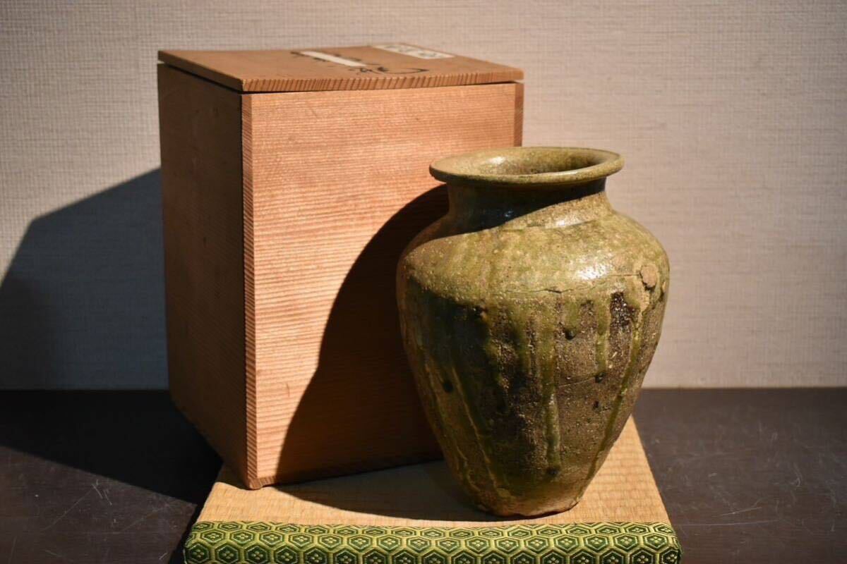 [GE]Y788[ collector place warehouse goods ] era Shizen Yu "hu" pot / Japan fine art antique goods hour substitute article work of art old work of art . old .