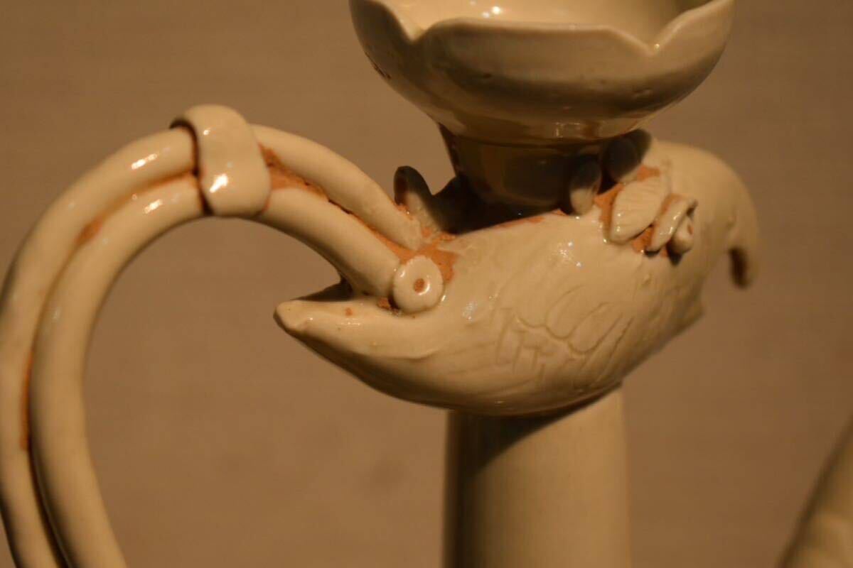 [GE]Y872[ collector place warehouse goods ] era white porcelain bird . water note / China old . China fine art antique goods hour substitute article work of art old work of art 