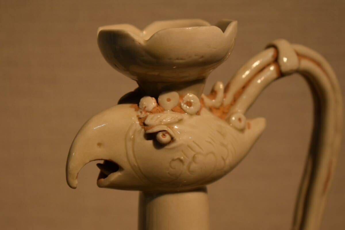 [GE]Y872[ collector place warehouse goods ] era white porcelain bird . water note / China old . China fine art antique goods hour substitute article work of art old work of art 