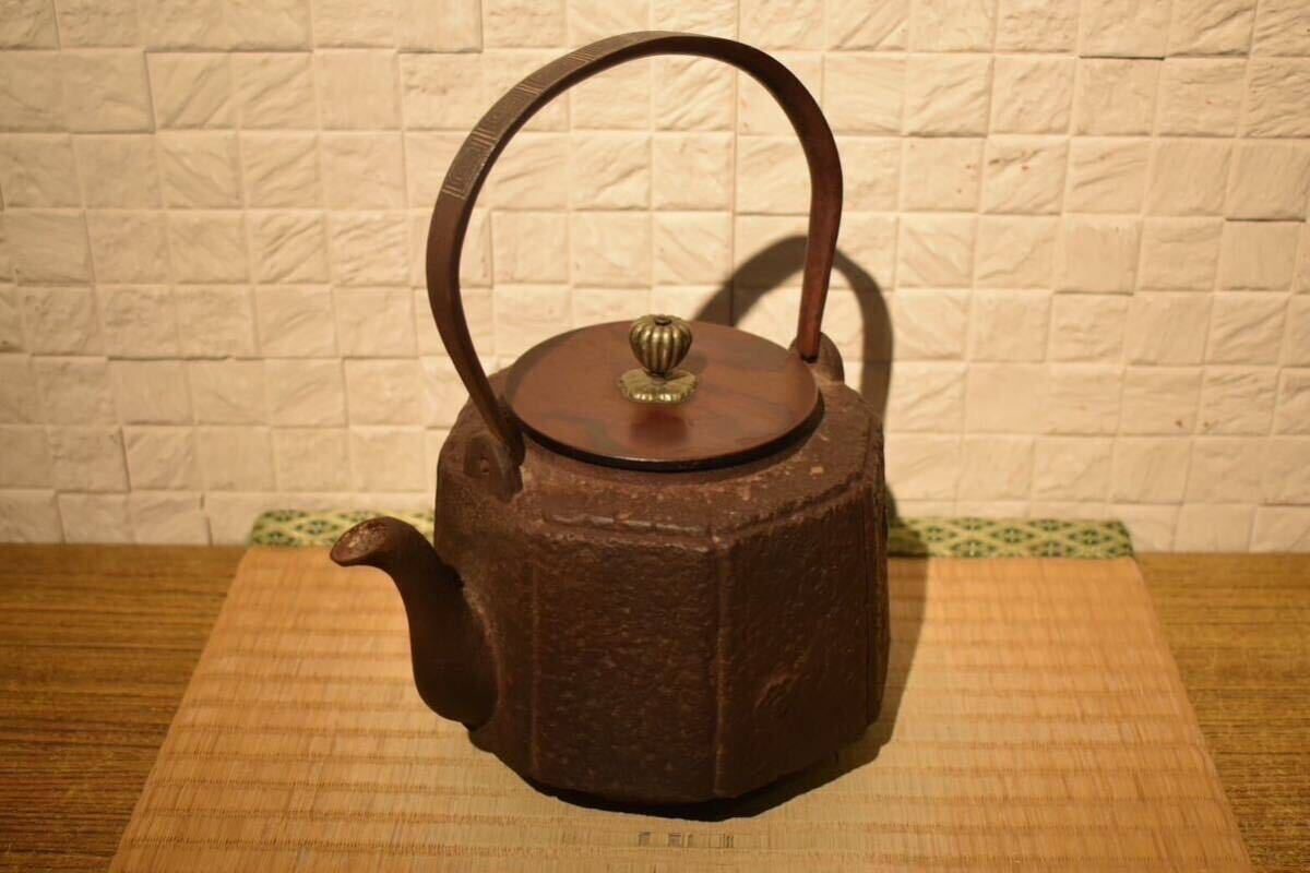 [GE]E442[ collector место магазин товар ] дракон документ . структура металлический чайник / Япония изобразительное искусство чайная посуда антиквариат товар час товар взамен художественное изделие старый художественное изделие . чайная посуда 