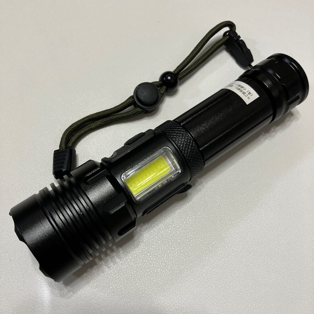 超高輝度 XHP160LED懐中電灯 Type-C USB充電式 LED 白&赤色灯 COB作業灯 IPX6 高輝度 フラッシュライト 7モード調光 アルミニウム合金 