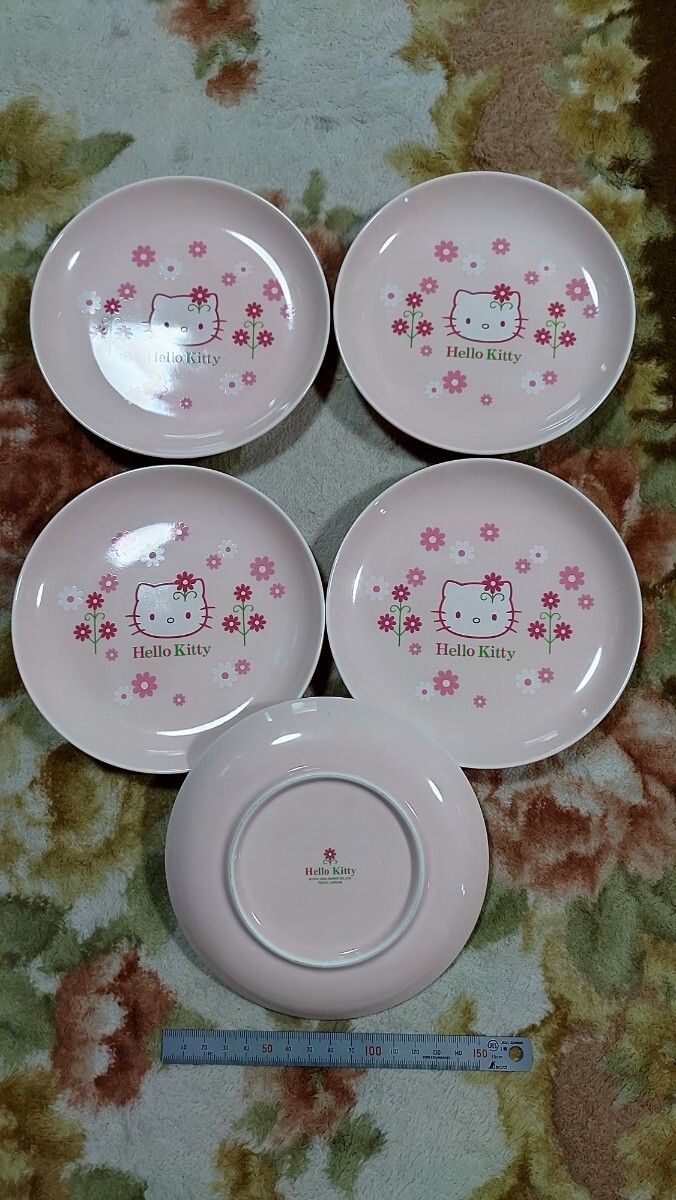 1 иен старт Hello Kitty Sanrio Kitty много продажа комплектом всего 40 пункт тяхан тарелка ramen фарфоровая пиала кекс тарелка и т.п. посуда дополнение сумка не использовался 