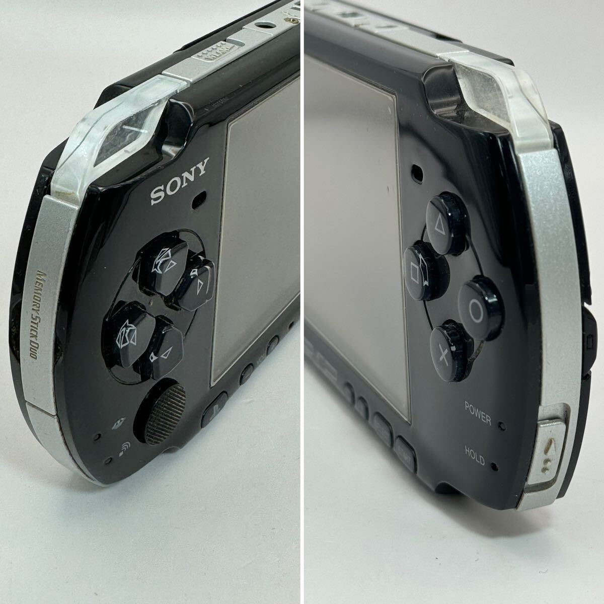 KE34 動作未確認 SONY PSP バッテリーなし PlayStation ポータブル PSP3000 ブラック ジャンク品 現状品 _画像4