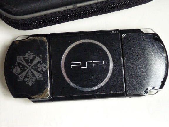 [1 иен старт ][ хорошая вещь ] PSP PlayStation портативный PSP-3000 черный soft 7шт.@/ память / сумка 