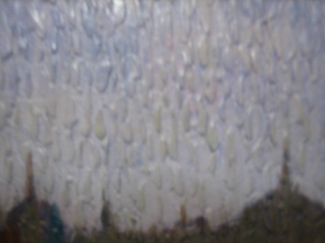 【真作保証】　深代博（ふかしろひろし）「セーヌ川岸」F８号　新緑のパリ、優雅なひと時_画像7