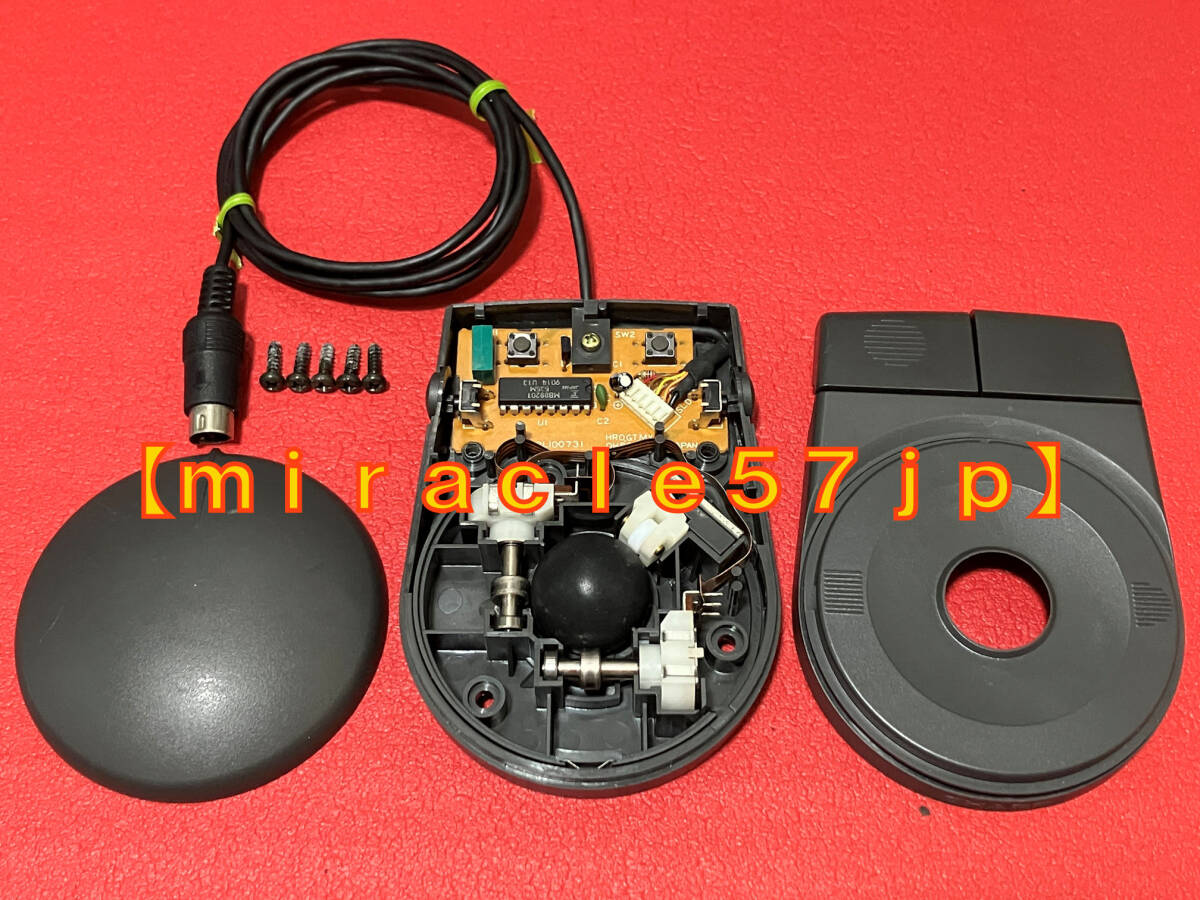 # разборка * произведено техническое обслуживание X68000 мышь * шаровой манипулятор TN titanium черный мяч трещина нет SUPER XVI 030